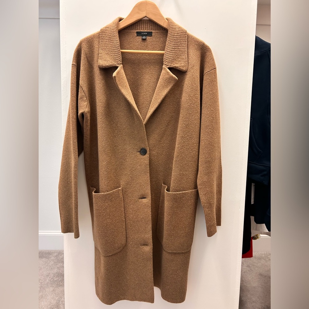 Like new J.Crew long button up sweater jacket